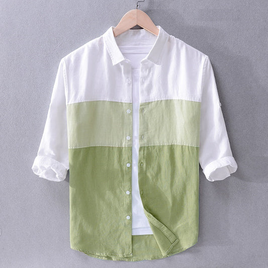 White Green Shade Smart Men’s Shirt