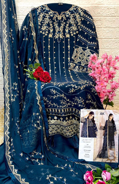 FOX GEORGETTE WITH HEAVY EMBROIDERY WORK PAKISTANI STYLE SUIT