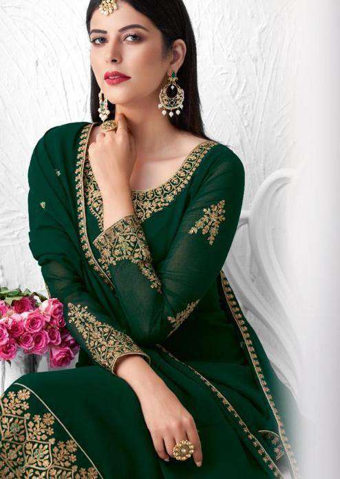 Eid Special Georgette Designer Heavy Embroidered Pakistani Style Dress