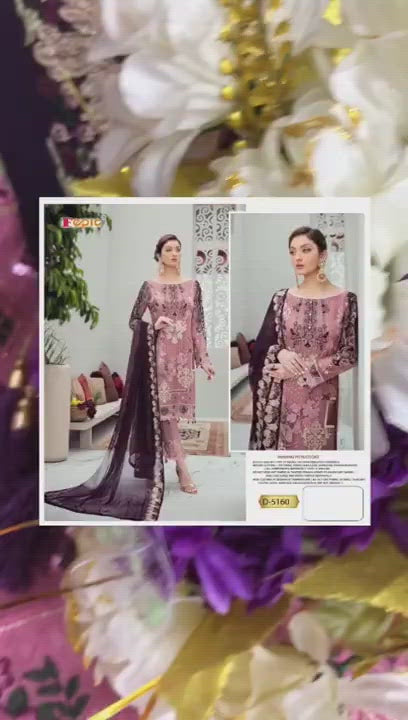 Lavender Stylish Embroidered Pakistani Style Suit