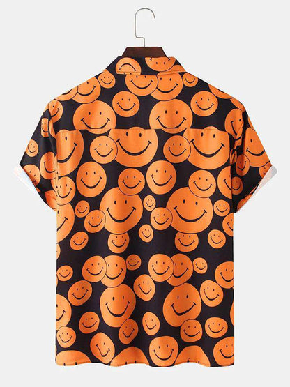 Smile Emoji Digital Print Shirt