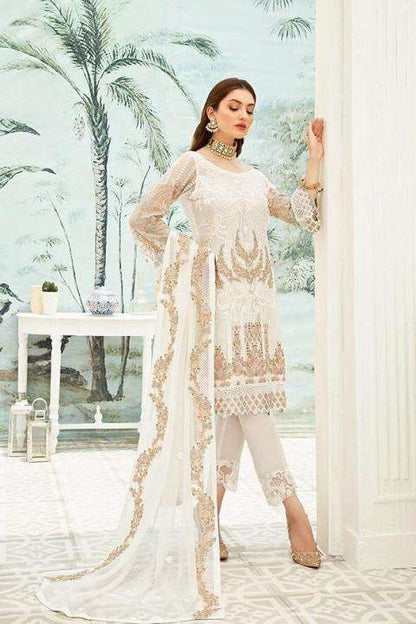 Georgette with Heavy Embroidery and Hand Work Unstitched Party Wear Pakistani Suits