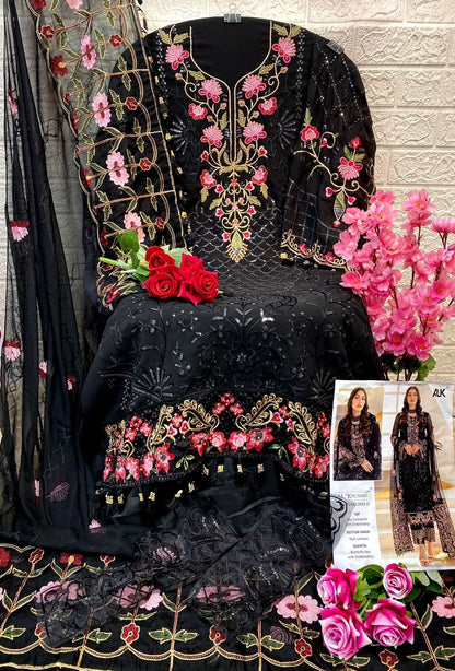 Royal Black Pakistani Suit For Eid Festival